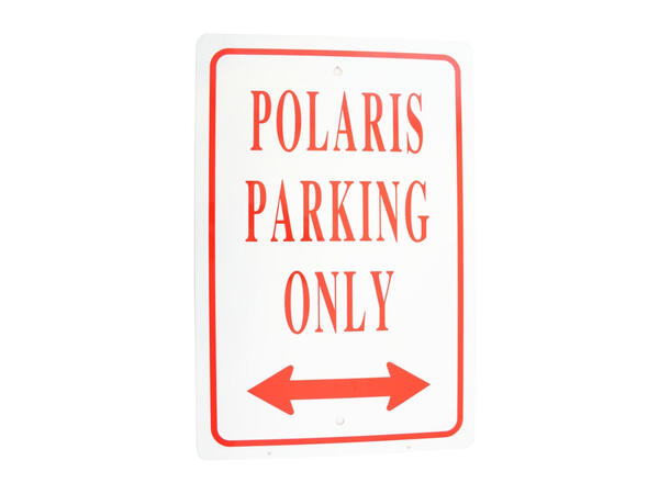 Skilt - Polaris Parking Only Størrelse: 30,5 X 46 cm 